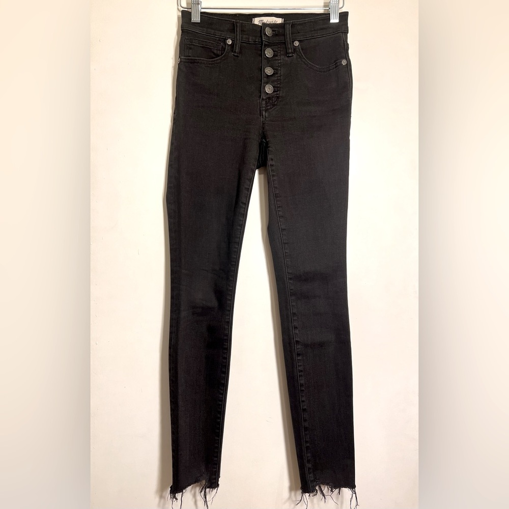 Madewell 9" High Rise Skinny Black Jeans
